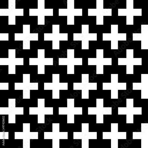 Seamless Cross Pattern, vector illustration