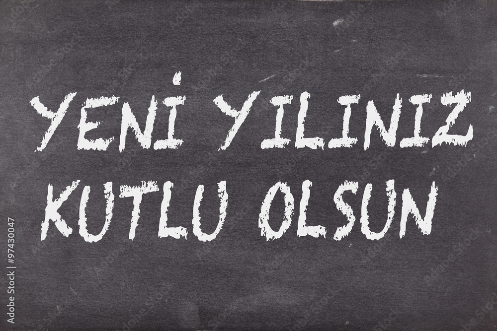 Fototapeta premium happy new year in turkish, 2016