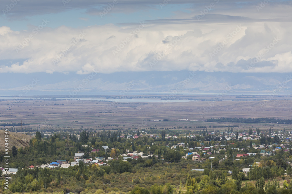 Picturesque landscape in Tien Shan mountains in Kyrgyzstan.