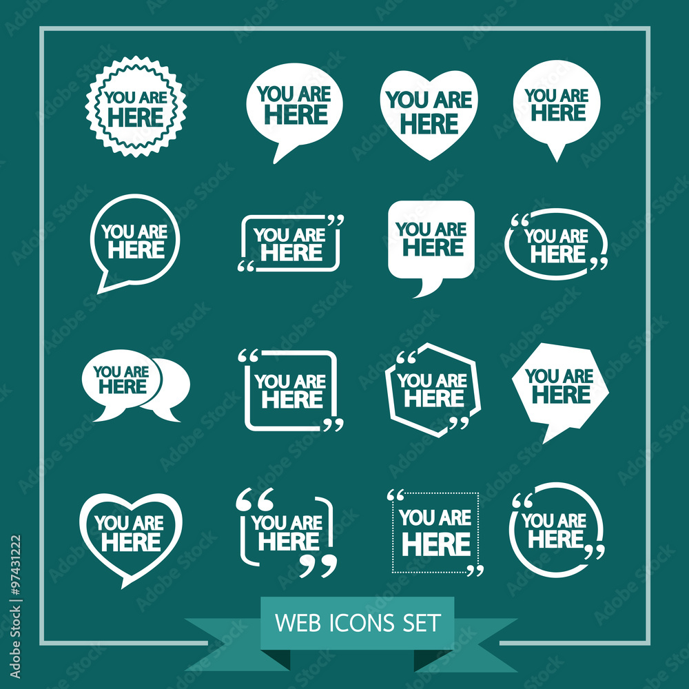 Obraz premium You are here icon