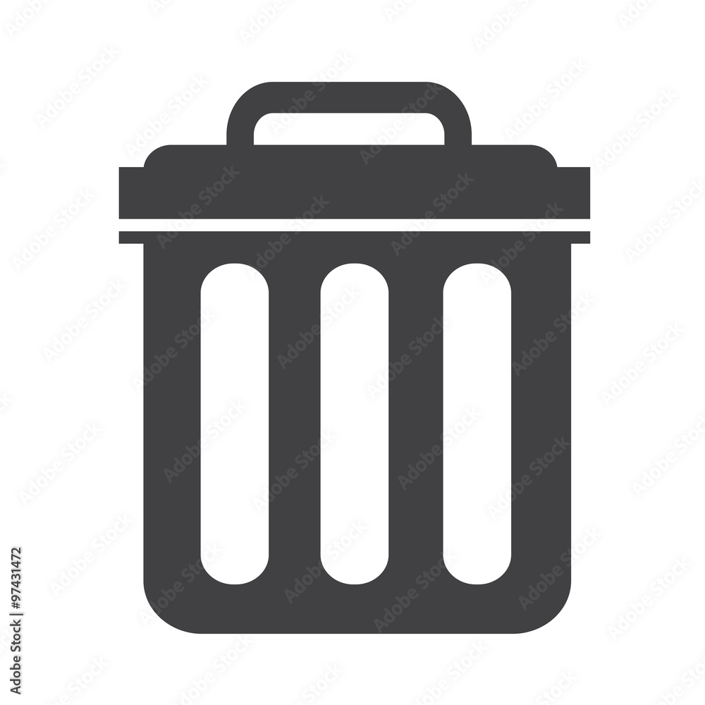 Trash can icon symbol Illustration Trash can icon symbol Illustration