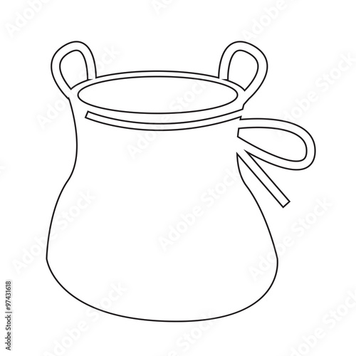 Chalk Bag climb icon design Illustration