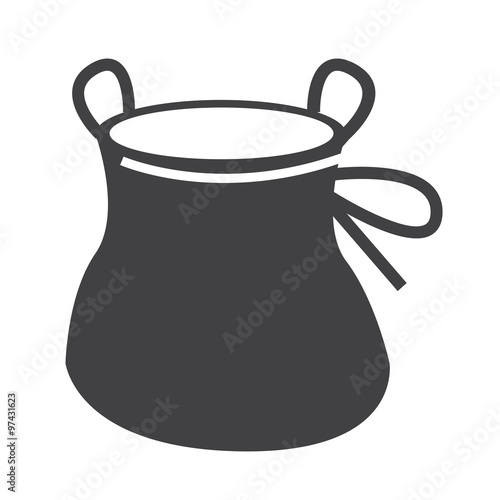Chalk Bag climb icon design Illustration