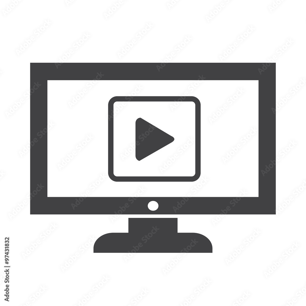 play button tv icon design Illustration play button tv icon design Illustration