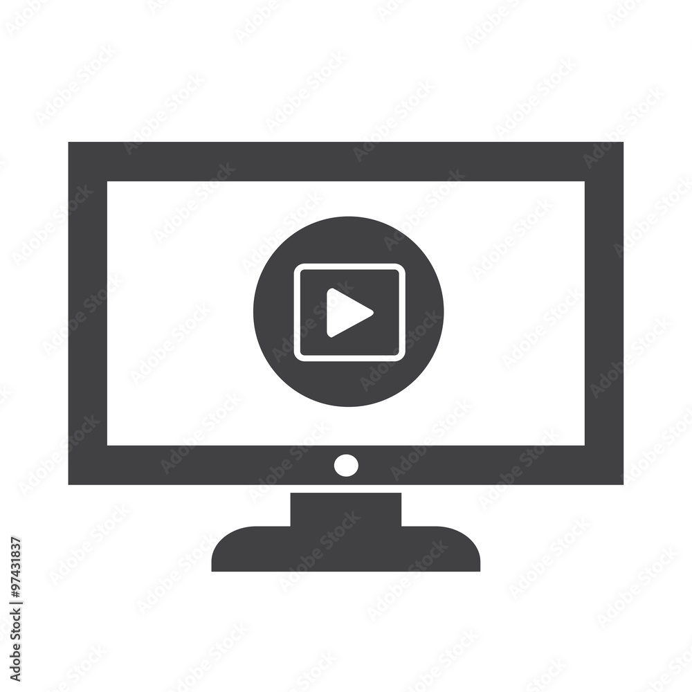 play button tv icon design Illustration play button tv icon design Illustration