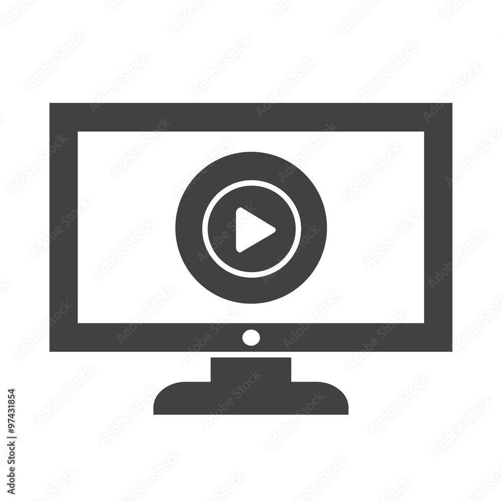 play button tv icon design Illustration play button tv icon design Illustration