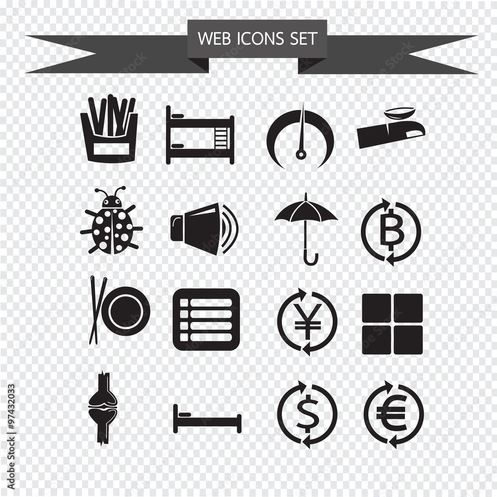 Fototapeta premium web icons Set illustration