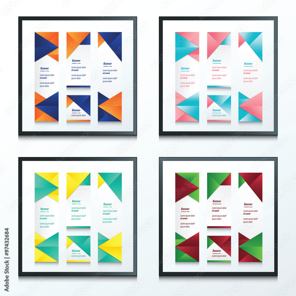 set of abstract banner set of abstract banner