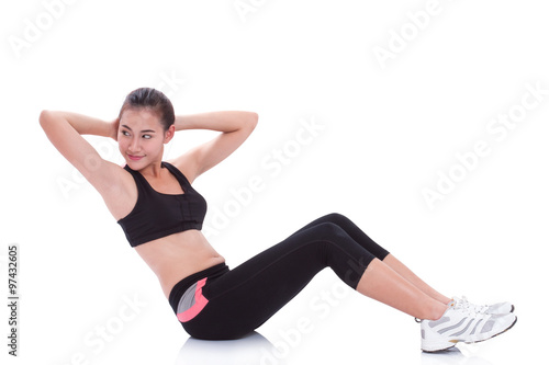Sport woman stretching exercise. fitness concept