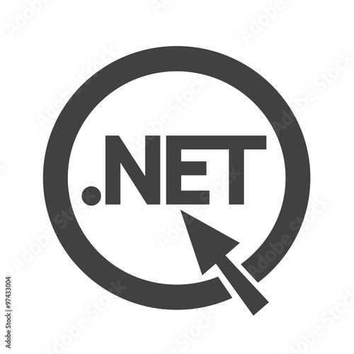 Domain dot net sign icon Illustration