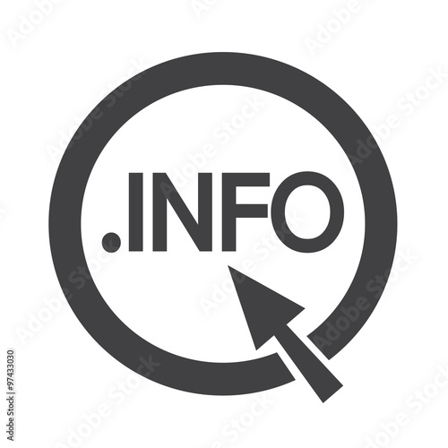 Domain dot info sign icon Illustration