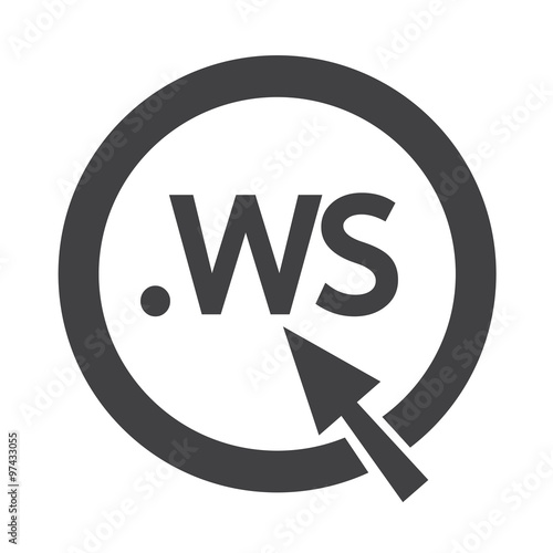 Domain dot ws sign icon Illustration