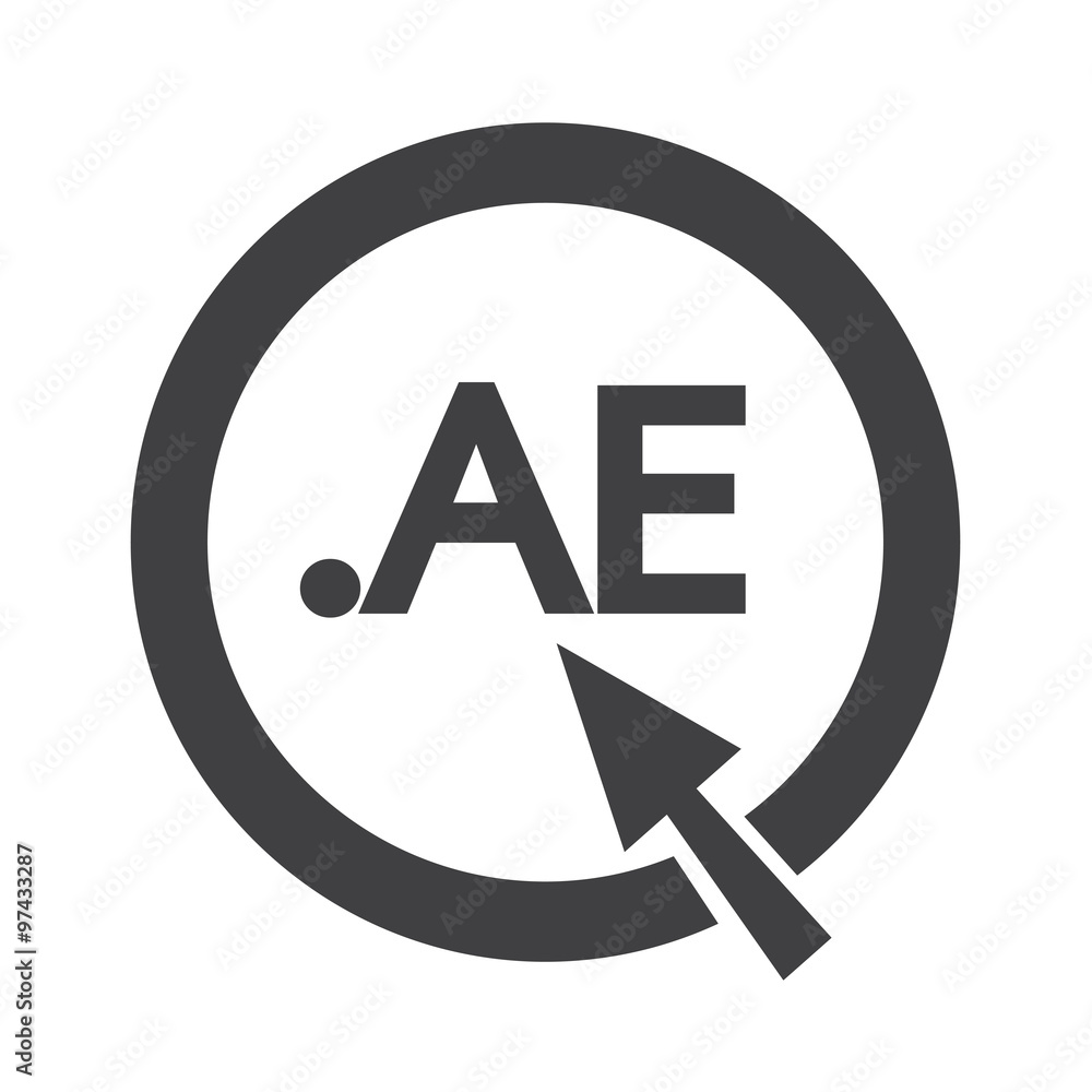United Arab Emirates Domain dot AE sign icon Illustration United Arab Emirates Domain dot AE sign icon Illustration