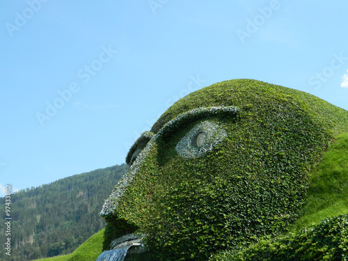 Swarovski green man of legend near Innsbruck, Austria.