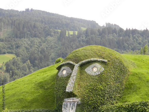Swarovski green man of legend near Innsbruck, Austria.