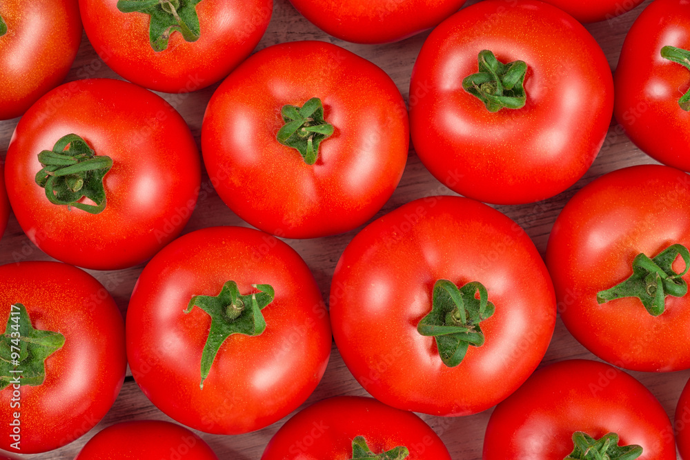many fresh red tomatoes background top view many fresh red tomatoes background top view