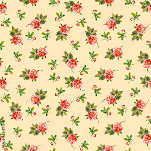 Classic english design - floral seamless background with roses 