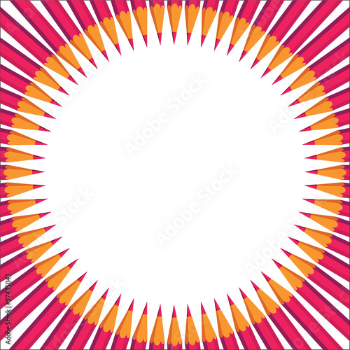 Seamless pattern of red pencils