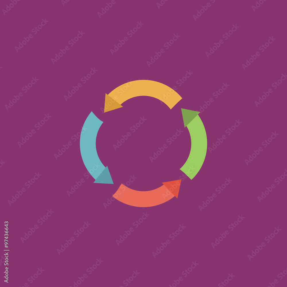 Recycle arrow on isolated background Recycle arrow on isolated background