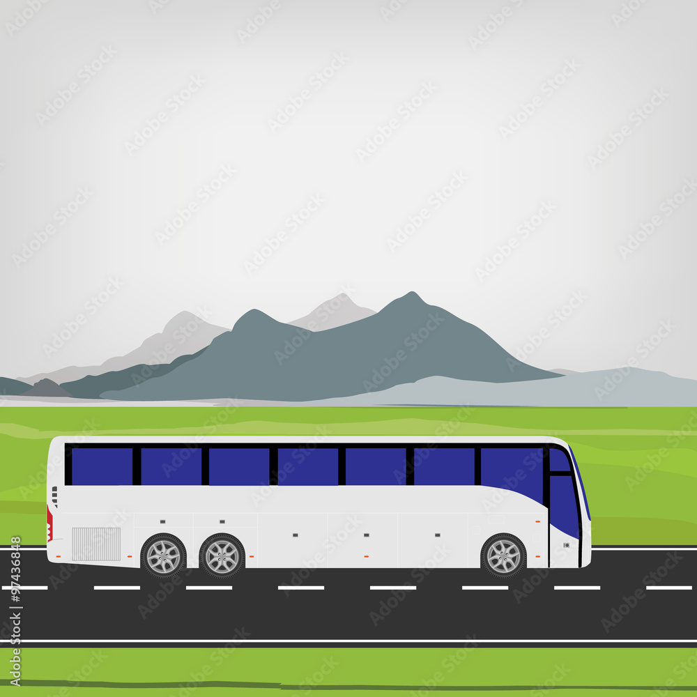 Tourist bus vector illustration