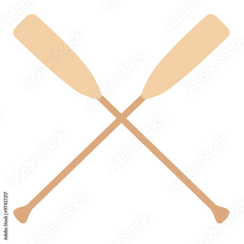 Crossed oars