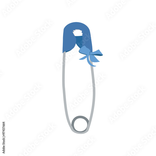 Blue safety pin