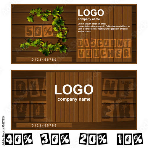 discount voucher wooden boards