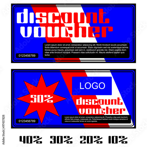 discount voucher in red and white