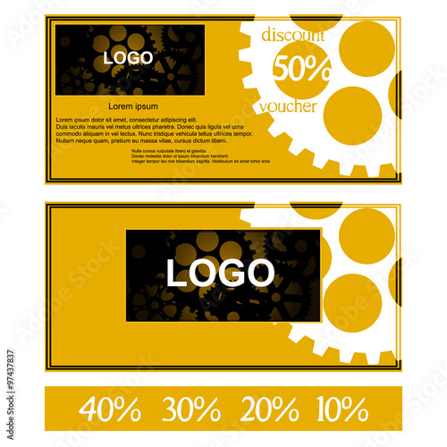 discount voucher with gears