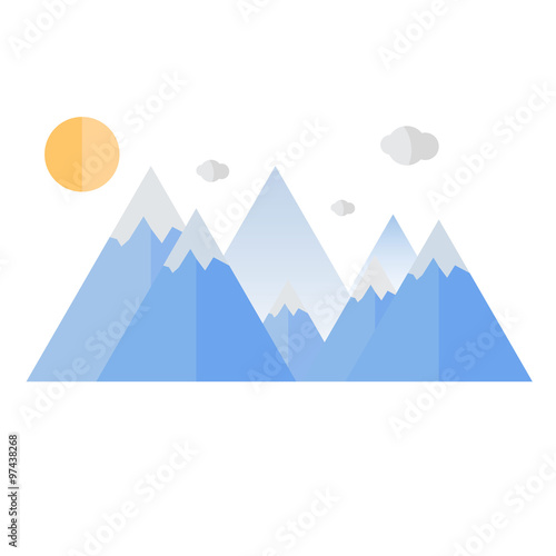 Geometrical mountain. Travel design