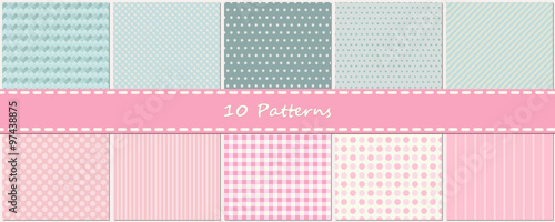 10 nahtlose Vintage Muster