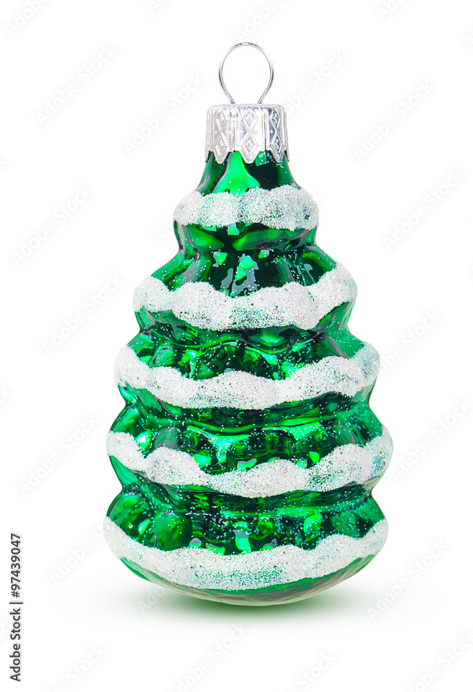 Fototapeta premium decoration on Christmas tree toy in the shape of Christmas trees