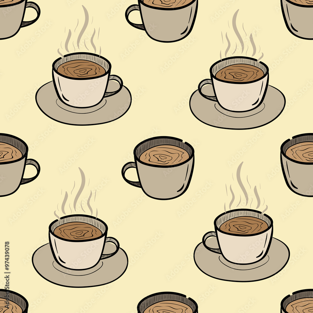 Obraz premium Seamless cup coffee