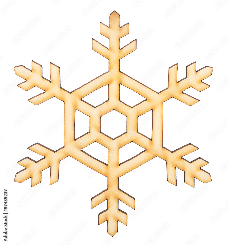 Christmas tree decoration on a snowflake from a tree Christmas tree decoration on a snowflake from a tree