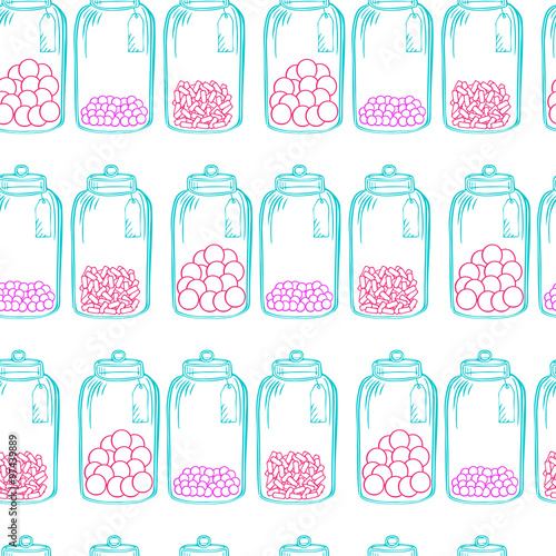 Glass candy jar