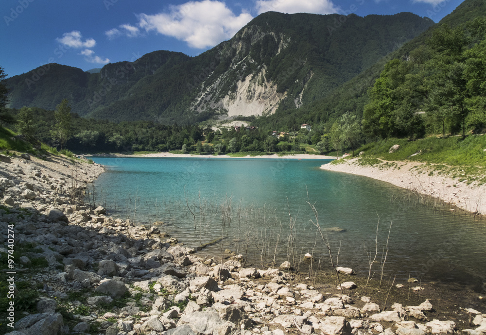Gebirgssee Lago Tenno in den Alpen,Italien
