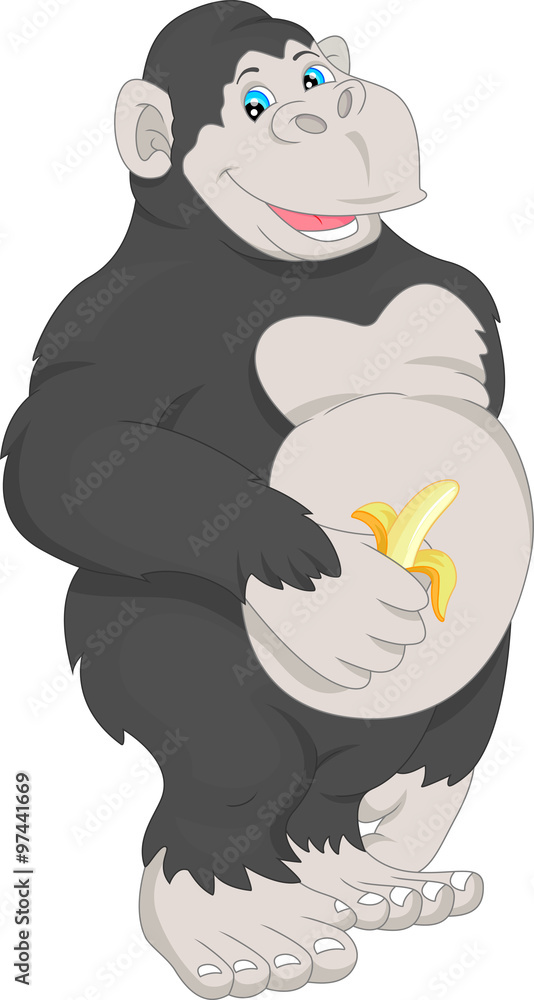 baby gorilla cartoon 