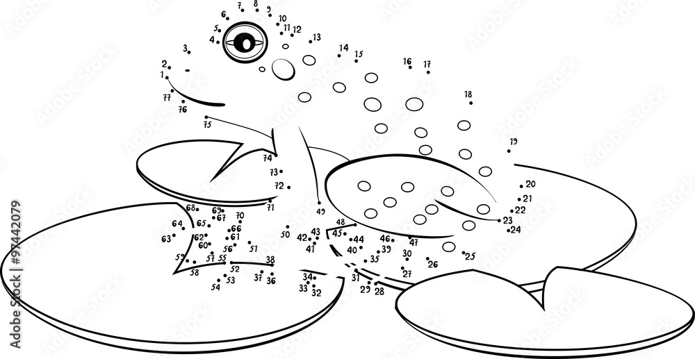 Obraz premium Connect the dots and color