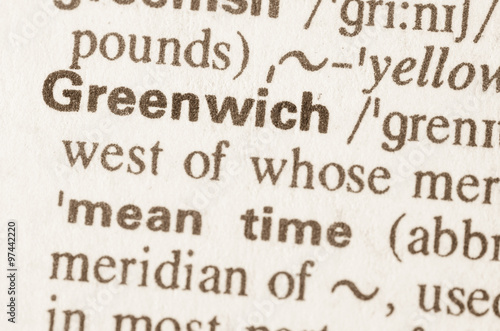 Dictionary definition of word Greenwich