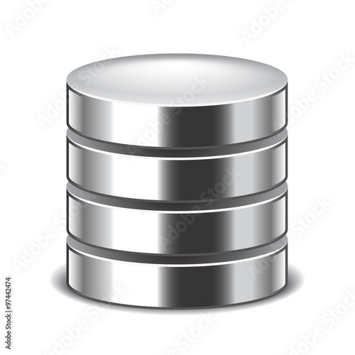Database isolated on white vector