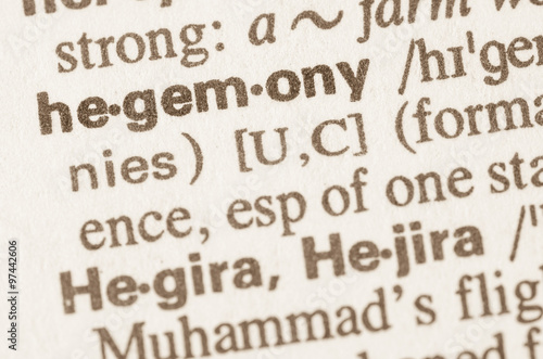 Dictionary definition of word hegemony photo