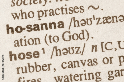 Dictionary definition of word hosanna