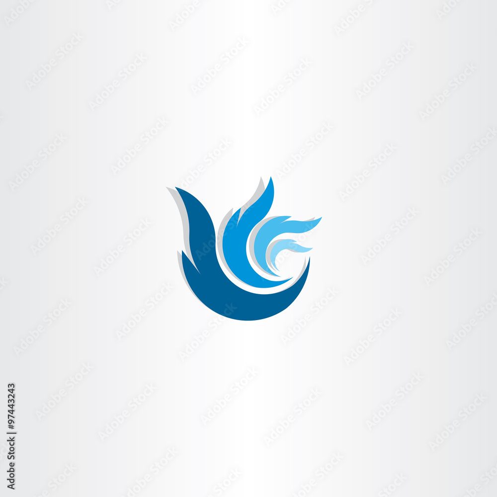 abstract blue logo wave water symbol abstract blue logo wave water symbol