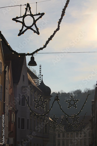 Weihnachtsdekoration in der Innenstadt von Eichstätt