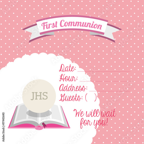 first communion card design 