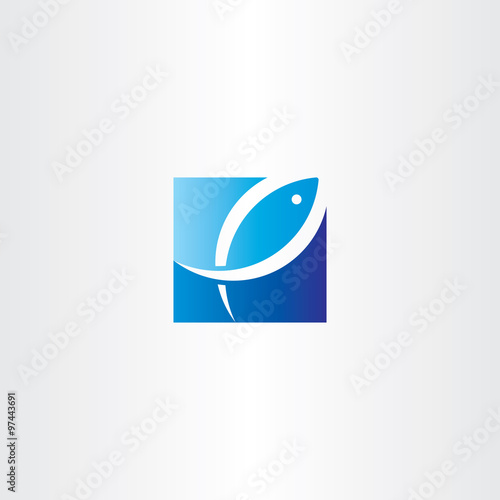 fish jumping out of water vector logo icon