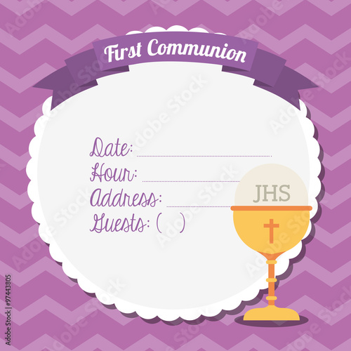 first communion card design 