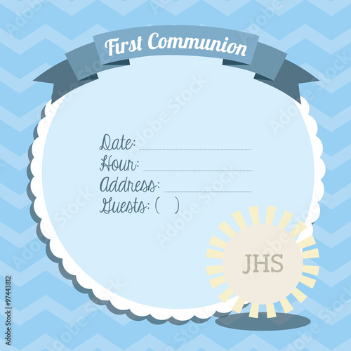 first communion card design 