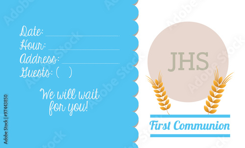 first communion card design 