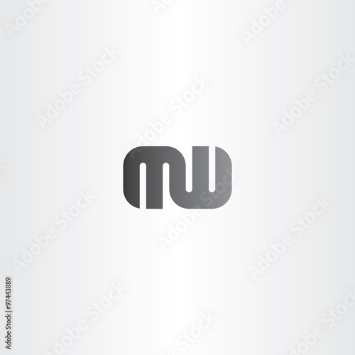 letter m and w logo combination logotype vector
